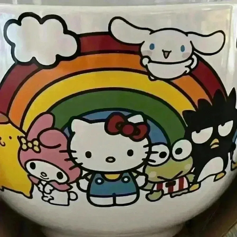 Sanrio  Hello Kitty  with Friends Rainbow Ramen Bowl with chopsticks